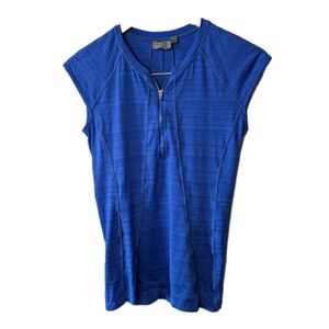 Athleta short sleeve top Women Size Small Blue Gym Activewear
